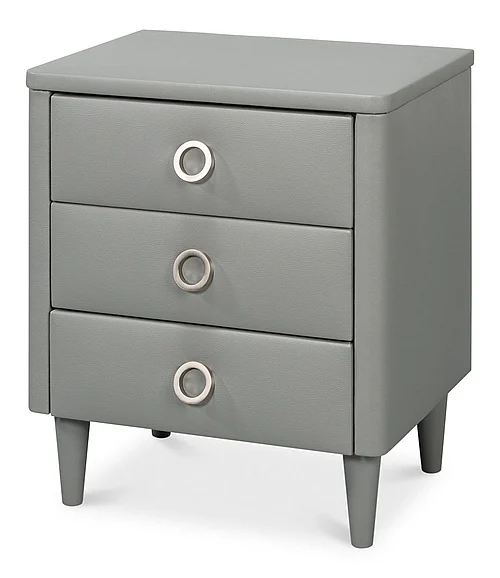 Sarreid Avvolto Three Drawer Night Stand in Grey 53985 CLOSEOUT