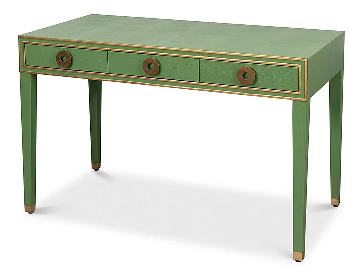 Sarreid Gabriella Shagreen Desk/Table in Watercress Green 54000-3