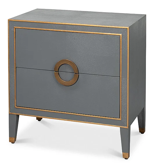 Sarreid Gabriella Night Stand in Quiet Shade Grey and Gold 54001-1