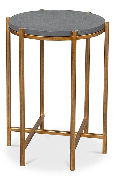 Sarreid Spence Side Table in Quiet Shade and Gold 54006-1