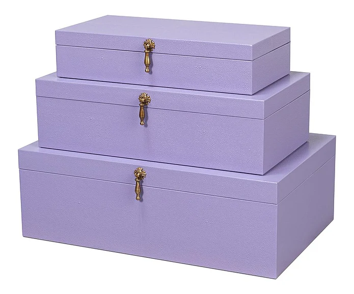 Sarreid Cosmos Nesting Boxes in Lilac 54007-7 (Set of 3)