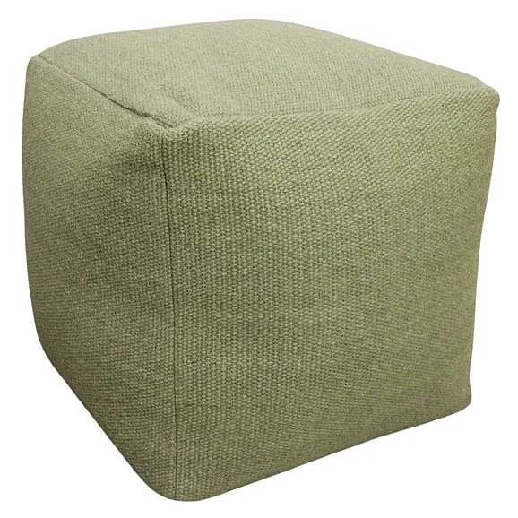 Moti Furniture Remi Wool Pouf in Sage Green 54011034