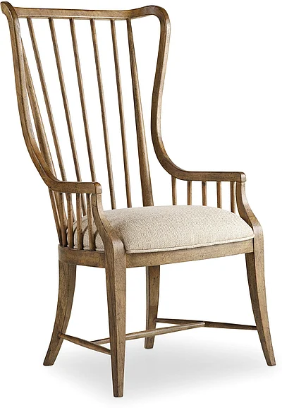 Hooker Furniture Sanctuary Tall Spindle Arm Chair (Set of 2) in Medium Wood 5401-75400