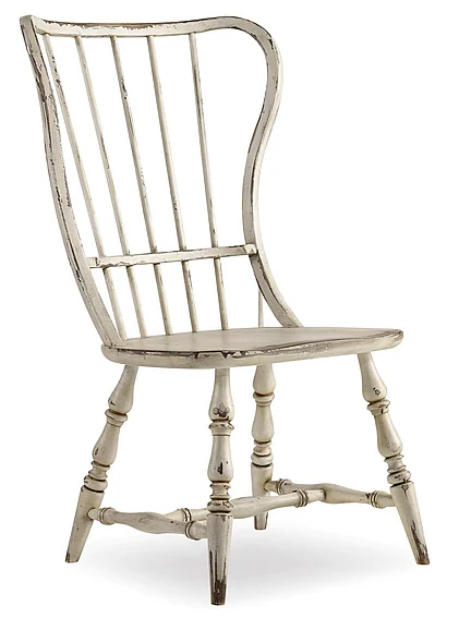 Hooker Furniture Sanctuary Spindle Back Side Chair (Set of 2) in White 5403-75310