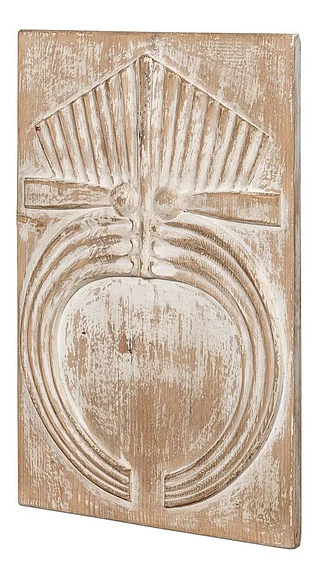Sarreid Ltd. Rupert Carved Panel in Natural 54046 CLOSEOUT