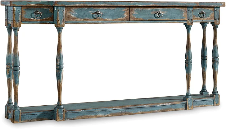 Hooker Furniture Sanctuary Four-Drawer Thin Console in Blue 5405-85003