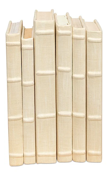 Sarreid Ecru Linen Books in Ivory 54072 (Set of 12)