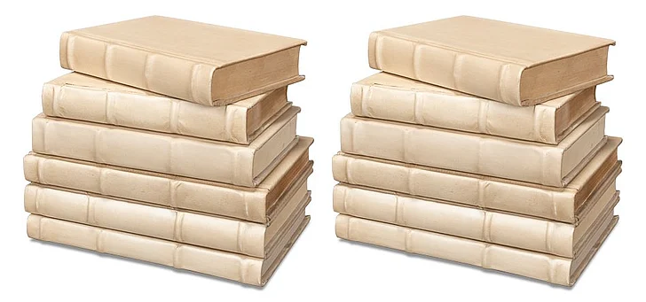 Sarreid Books in Antique White 54075 (Set of 12)