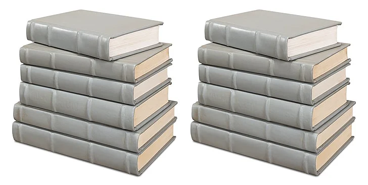 Sarreid Books in Antique Grey 54076 (Set of 12)