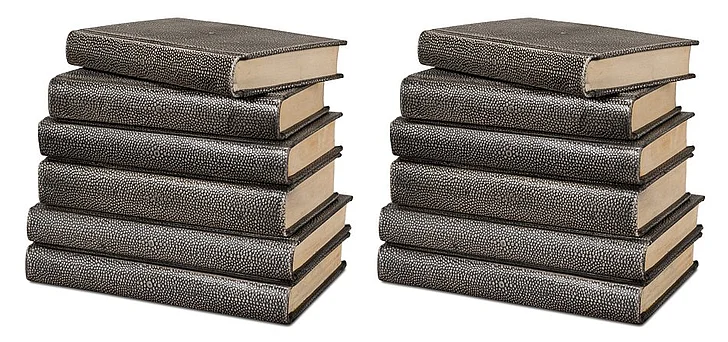 Sarreid Shagreen Books in Antique Grey 54077-1 (Set of 12)