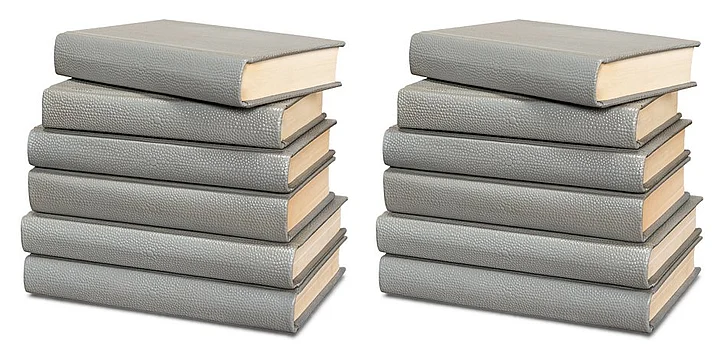 Sarreid Shagreen Books in Storm Grey 54077-2 (Set of 12)