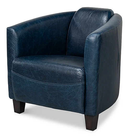 Sarreid Mandy Arm Chair in Chateau Blue 54127
