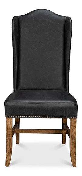 Sarreid Ltd. Mercado High Back Dining Chair (Set of 2) in Black 54129