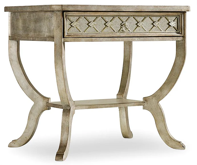 Hooker Furniture Sanctuary Bedside Table in Silver 5413-90015