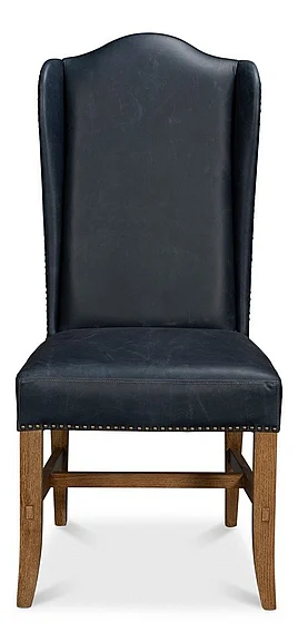 Sarreid Ltd. Mercado High Back Dining Chair (Set of 2) in Blue 54130