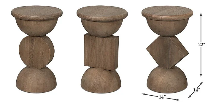 Sarreid Ltd. Romeo Side Tables Set Of 3 in Natural 54138 CLOSEOUT