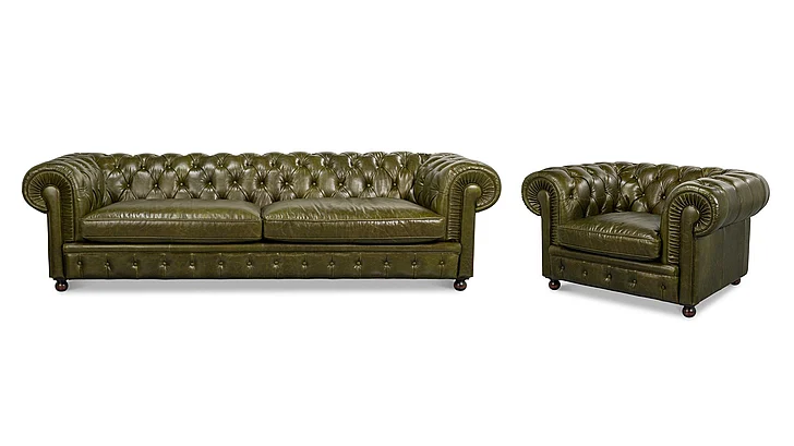 Sarreid Savile 2-Piece Living Room Set in Green