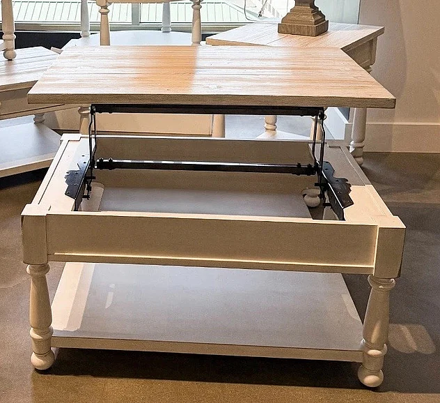 Riverside Winston Lift Top Cocktail Table in Aged Cotton 54304