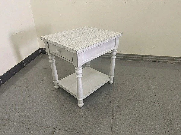 Riverside Winston End Table in Aged Cotton 54309