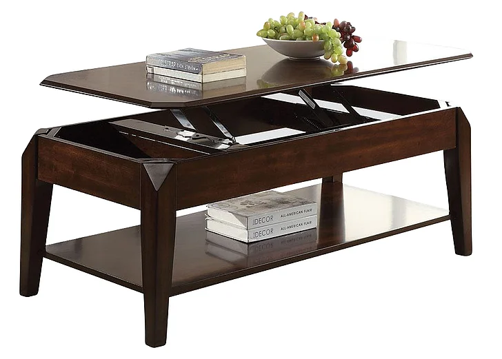 ACME Docila Coffee Table with Lift Tray in Walnut 80660