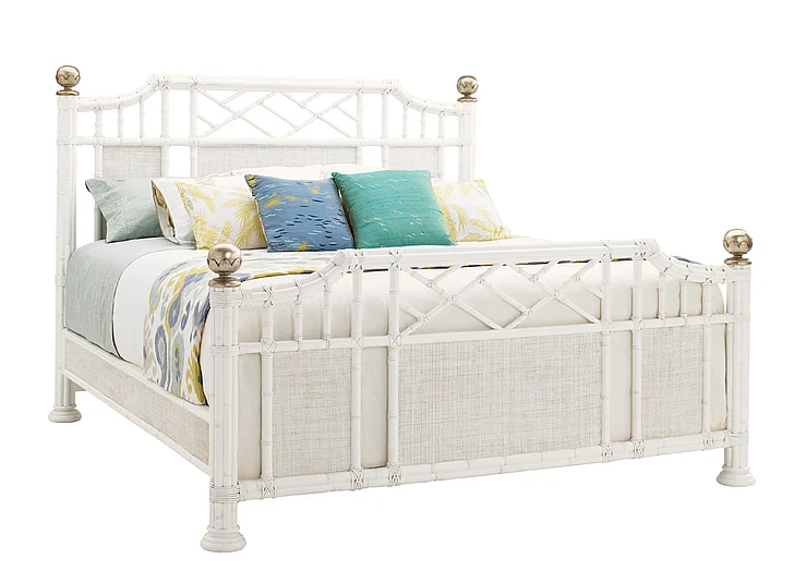 Tommy Bahama Ivory Key Prichards King Panel Bed