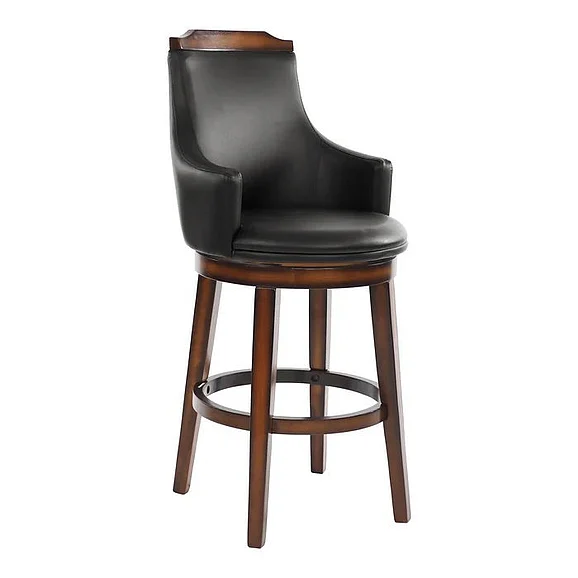 Homelegance Bayshore Swivel Pub Height Chair in Burnished Oak 5447-29S