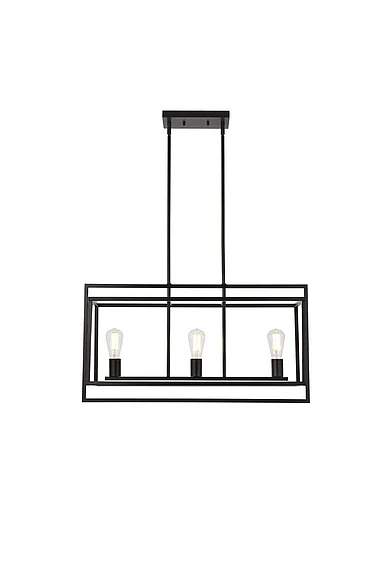 Elegant Voir 3 Lights Pendant in Black LD7056D32BK CLOSEOUT