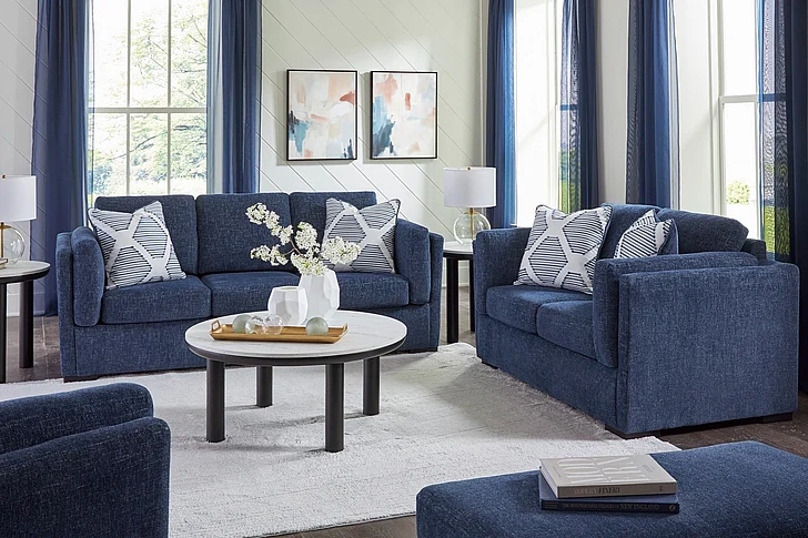 Evansley 2-Piece Living Room Set in Navy
