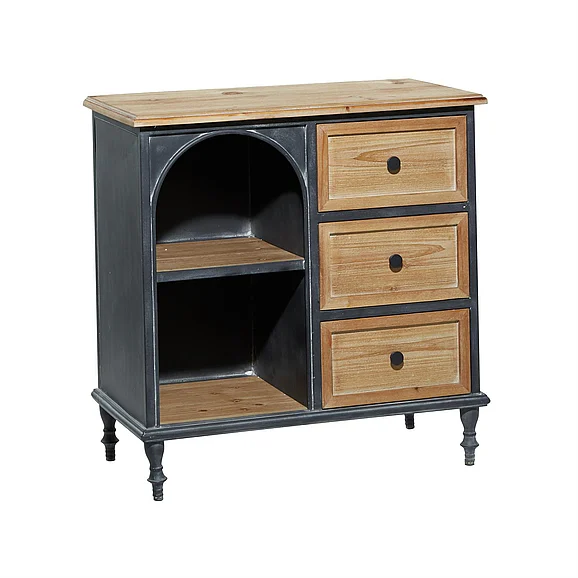 UMA Brown Wood 3 Drawers and 2 Shelves Room Cabinet, 31" x 16" x 31" | 54675