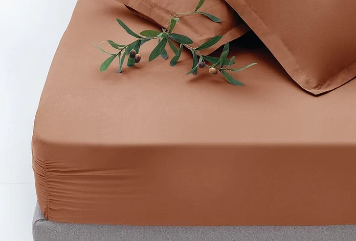 Penny Fitted Sheet - Brick - King 1617663
