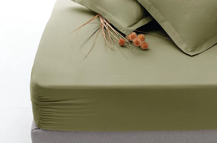 Penny Fitted Sheet - Green - King 1617659