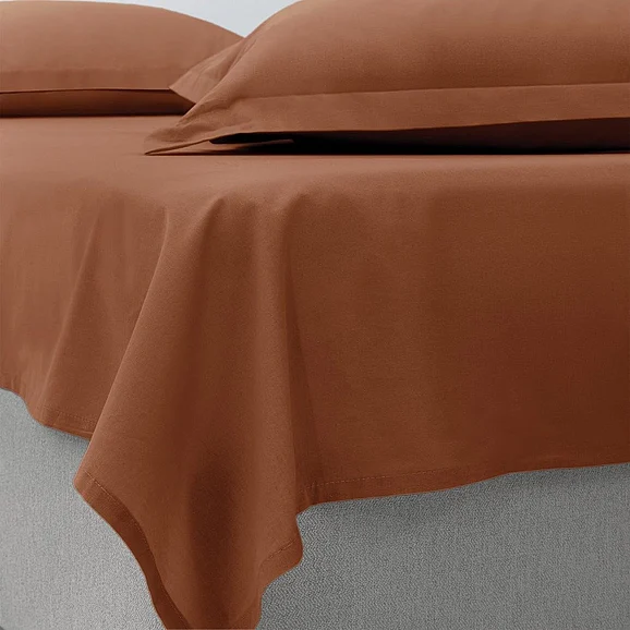 Penny Flat Sheet - Brick Red - Queen 1630739