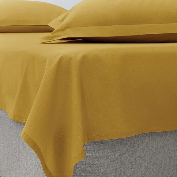 Penny Flat Sheet - Saffron - King 11767127