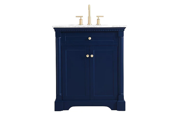 Elegant 30 In. Single Bathroom Vanity in Blue VF53030BL
