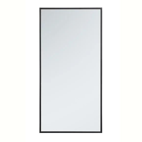 Elegant Metal Frame Rectangle Mirror 18 In. in Black MR41836BK