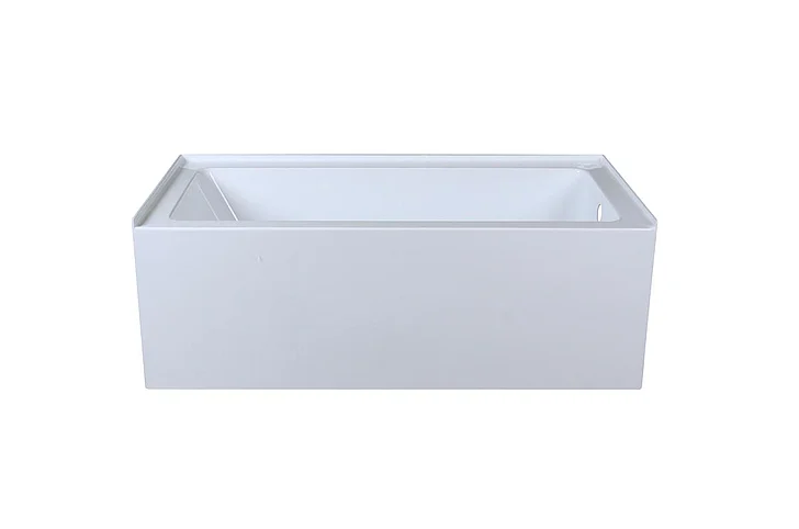 Elegant Alcove Soaking Bathtub 30X60 In. Right Drain in Glossy White BT201-R3060GW