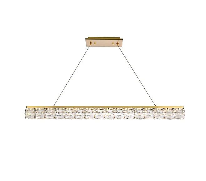 Elegant Valetta 48 In. Led Linear Pendant in Gold 3501D48G