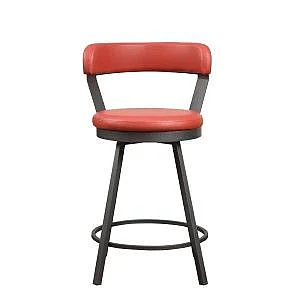Homelegance Appert Swivel Counter Height Chair, Red 5566-24RD