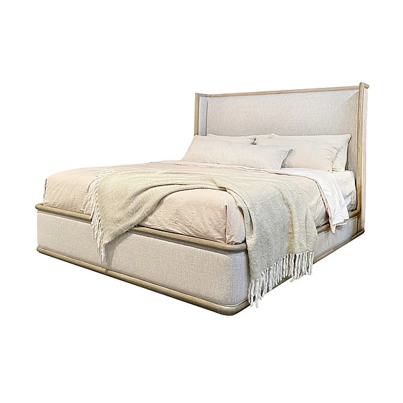 Theodore Alexander Catalina Upholstered US Queen Bed in Dune CLOSEOUT