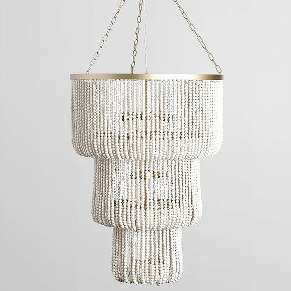 Classic Home Amanda Beaded Chandelier in White 56004231 CLOSEOUT