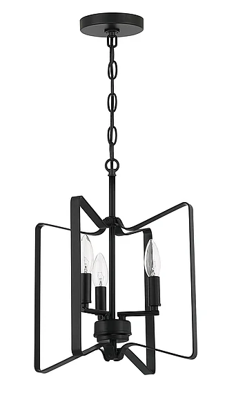 Craftmade Shayna 3 Light Convertible Semi Flush in Flat Black 56153-FB