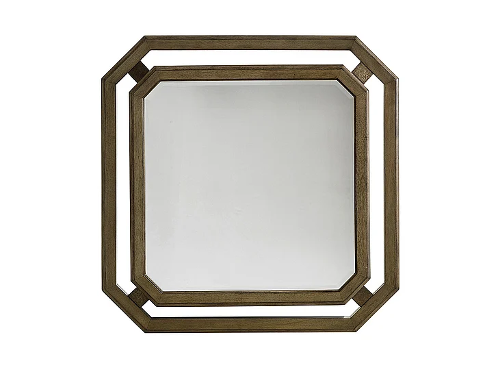 Tommy Bahama Home Cypress Point Callan Square Mirror in Hatteras Gray 01-0561-204