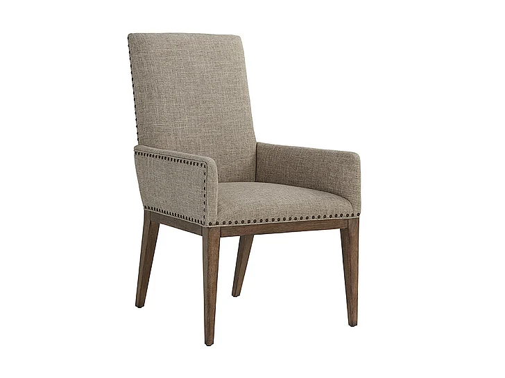 Tommy Bahama Home Cypress Point Devereaux Arm Chair in Hatteras Gray 01-0561-881-01