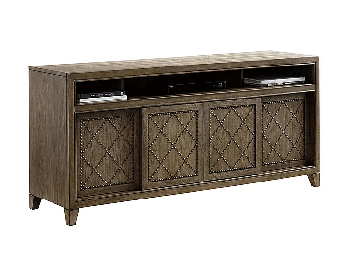 Tommy Bahama Home Cypress Point Fairbanks Media Console in Hatteras Gray 01-0561-907