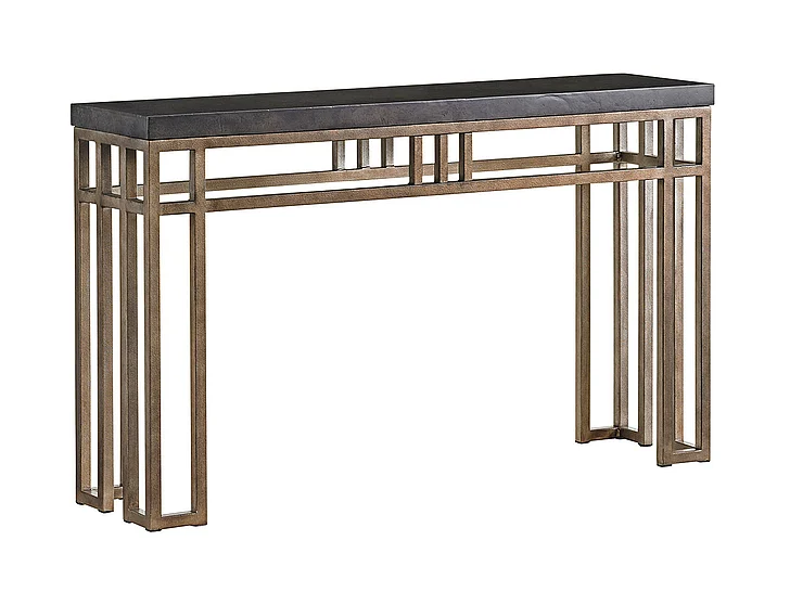 Tommy Bahama Home Cypress Point Montera Travertine Console in Burnt Sienna 01-0561-967