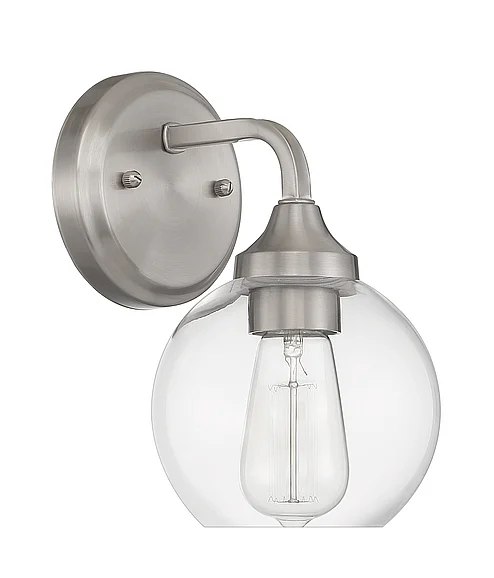 Craftmade Glenda 1 Light Wall Sconce in Brushed Polished Nickel 56201-BNK