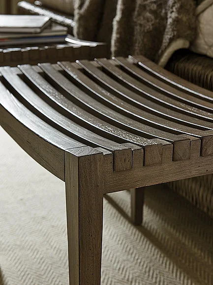 Tommy Bahama Home Cypress Point Pelham Bed Bench in Smoke Gray 01-0562-536
