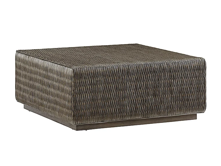 Tommy Bahama Home Cypress Point Seawatch Woven Cocktail Table in Hatteras Gray 01-0562-947