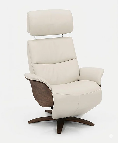 Hjort Knudsen 7601 Balance Model Swivel Chair in Semi White 7601/MFEL/317/WSR3
