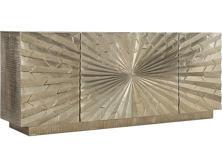Hooker Furniture Big Bang 78in Entertainment Console in Silvers 5667-55478-SLV